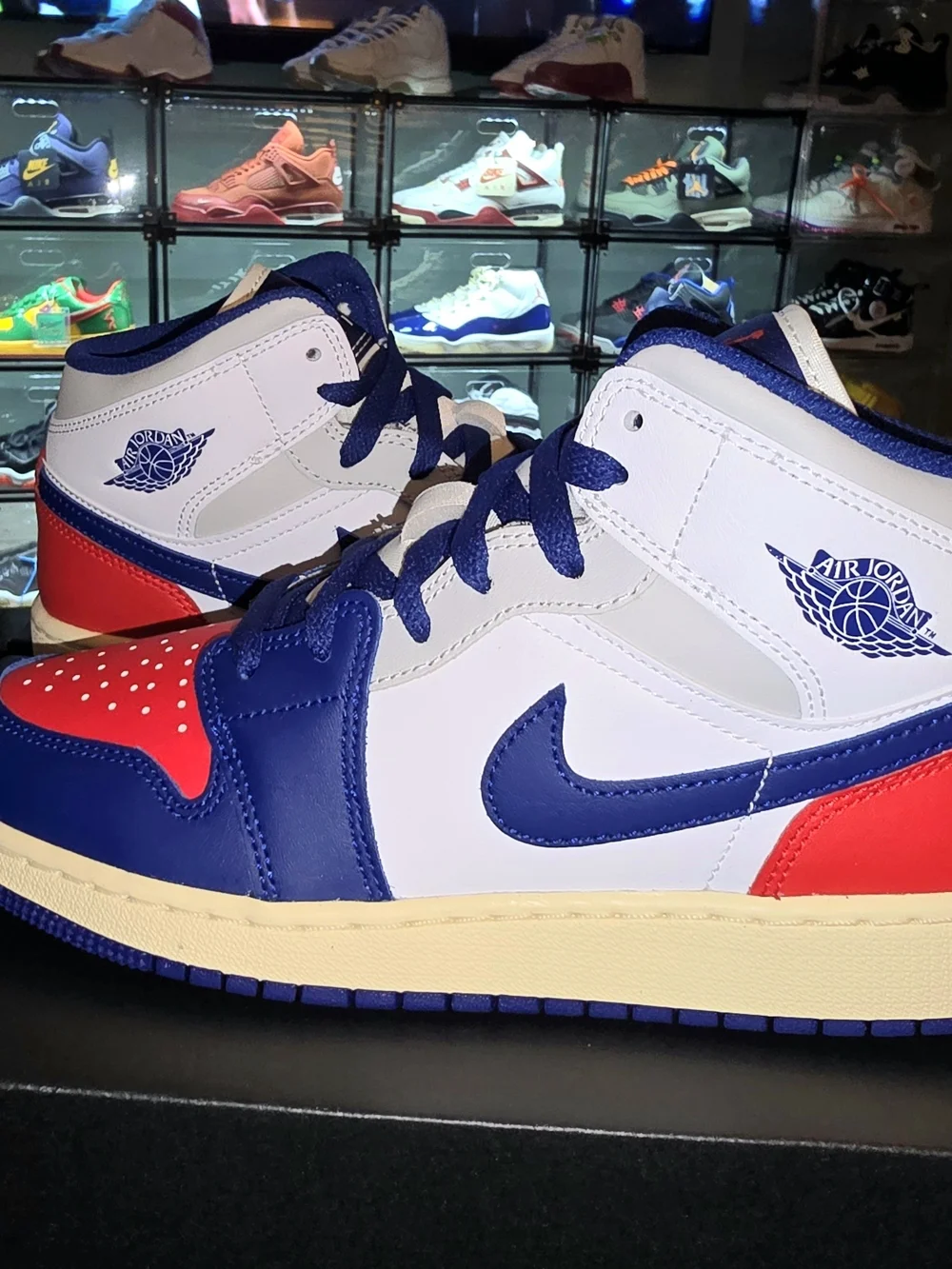 Nike Air Jordan High-Top Sneakers - Red/Blue/White
